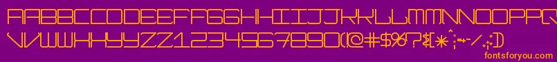 Modernism Font – Orange Fonts on Purple Background