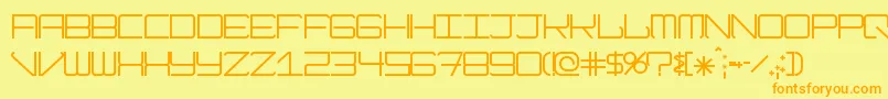 Modernism Font – Orange Fonts on Yellow Background