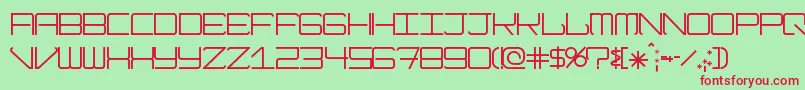 Modernism Font – Red Fonts on Green Background