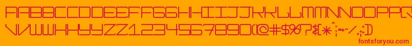 Modernism Font – Red Fonts on Orange Background