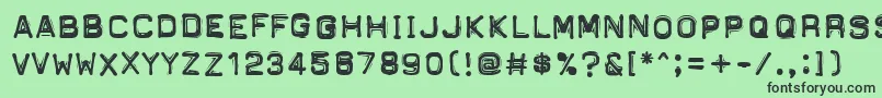 PftapeomaticHighPressure Font – Black Fonts on Green Background