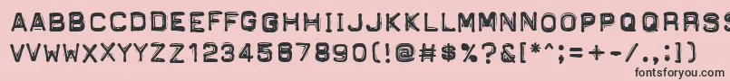フォントPftapeomaticHighPressure – ピンクの背景に黒い文字