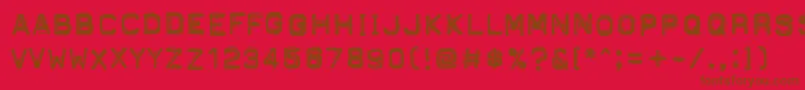 PftapeomaticHighPressure Font – Brown Fonts on Red Background