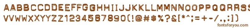 Шрифт PftapeomaticHighPressure – коричневые шрифты на белом фоне