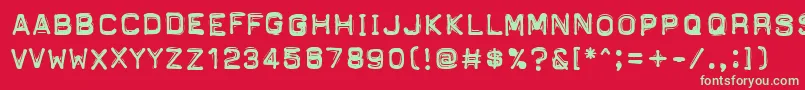 PftapeomaticHighPressure Font – Green Fonts on Red Background