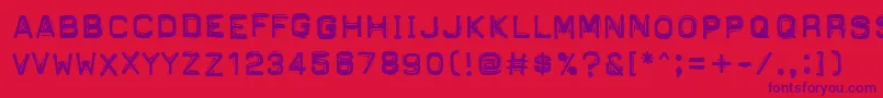 PftapeomaticHighPressure Font – Purple Fonts on Red Background