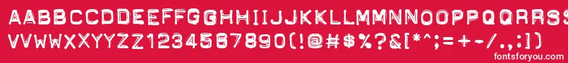 PftapeomaticHighPressure Font – White Fonts on Red Background