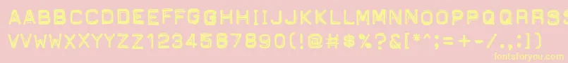 PftapeomaticHighPressure Font – Yellow Fonts on Pink Background