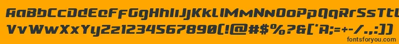 Cobaltaliensemital-Schriftart – Schwarze Schriften auf orangefarbenem Hintergrund
