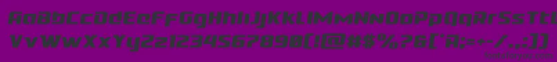 フォントCobaltaliensemital – 紫の背景に黒い文字
