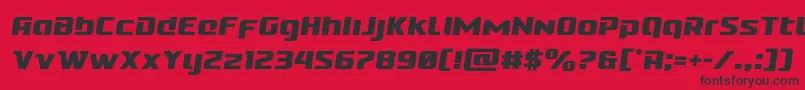 Cobaltaliensemital Font – Black Fonts on Red Background