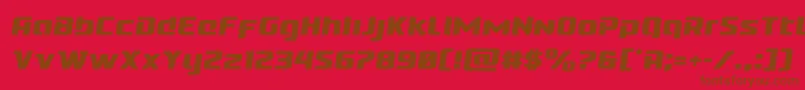 Cobaltaliensemital Font – Brown Fonts on Red Background