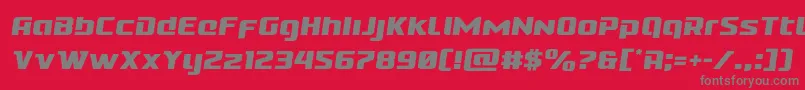 Cobaltaliensemital Font – Gray Fonts on Red Background