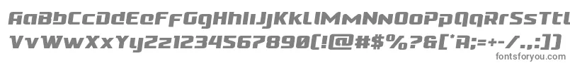 フォントCobaltaliensemital – 白い背景に灰色の文字