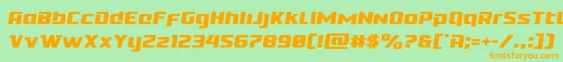 Cobaltaliensemital Font – Orange Fonts on Green Background