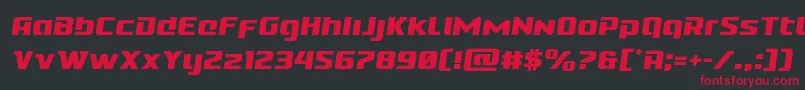 Cobaltaliensemital Font – Red Fonts on Black Background