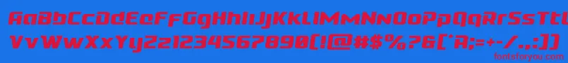 Cobaltaliensemital Font – Red Fonts on Blue Background
