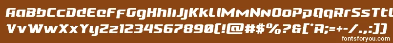 フォントCobaltaliensemital – 茶色の背景に白い文字