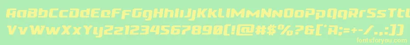 Cobaltaliensemital Font – Yellow Fonts on Green Background