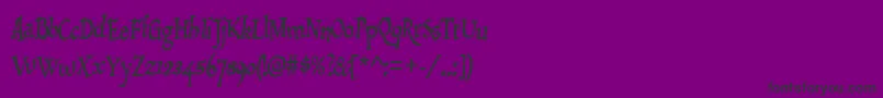 フォントDraculon – 紫の背景に黒い文字