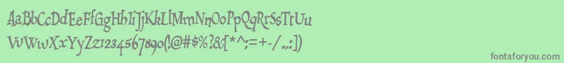 フォントDraculon – 緑の背景に灰色の文字