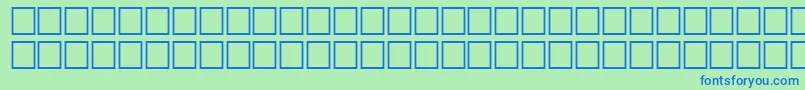 Шрифт QtdingbitsRegular – синие шрифты на зелёном фоне