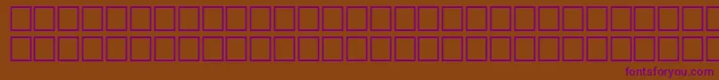 Шрифт QtdingbitsRegular – фиолетовые шрифты на коричневом фоне