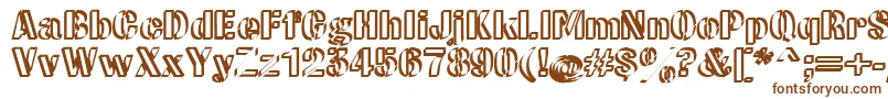CwRoundwriteNormal-fontti – ruskeat fontit valkoisella taustalla