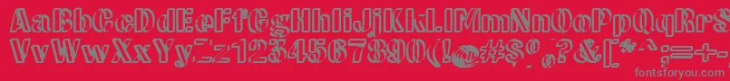 CwRoundwriteNormal Font – Gray Fonts on Red Background