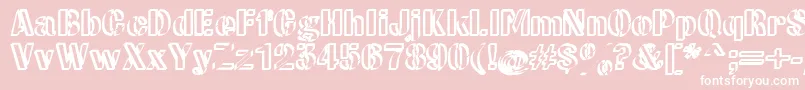 CwRoundwriteNormal Font – White Fonts on Pink Background