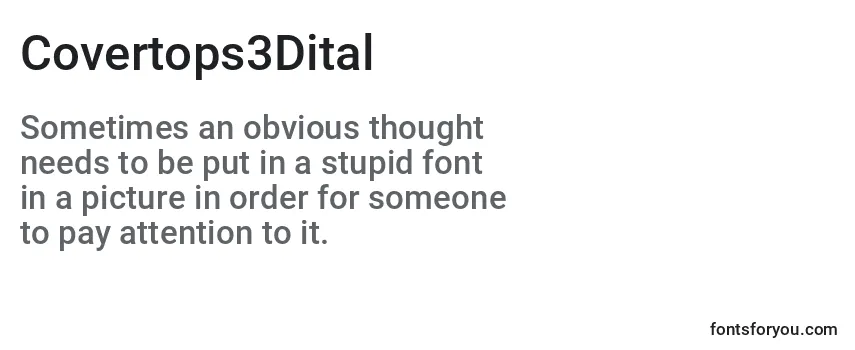 Covertops3Dital Font