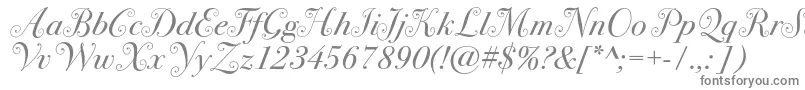 Bodoni72swashc-Schriftart – Graue Schriften auf weißem Hintergrund