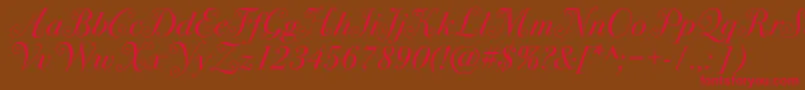 Шрифт Bodoni72swashc – красные шрифты на коричневом фоне