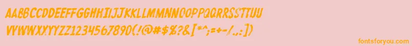 ProtestpaintbbItal Font – Orange Fonts on Pink Background