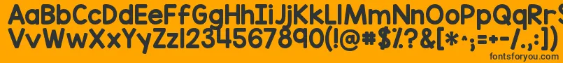 Kgredhands Font – Black Fonts on Orange Background