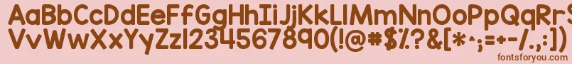 Kgredhands Font – Brown Fonts on Pink Background