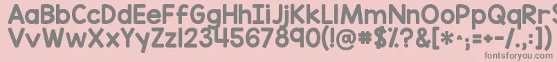 Kgredhands Font – Gray Fonts on Pink Background