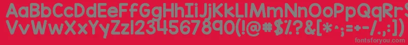 Kgredhands Font – Gray Fonts on Red Background