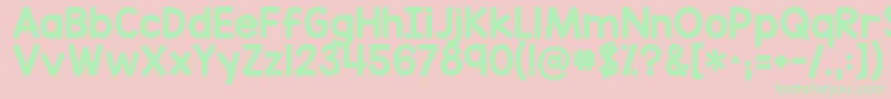 Kgredhands Font – Green Fonts on Pink Background