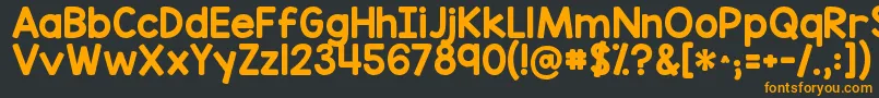 Kgredhands Font – Orange Fonts on Black Background