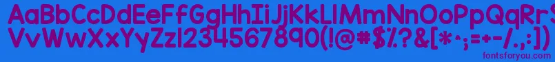 Kgredhands Font – Purple Fonts on Blue Background