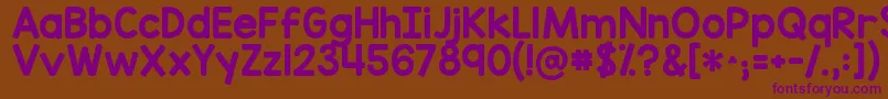 Kgredhands Font – Purple Fonts on Brown Background