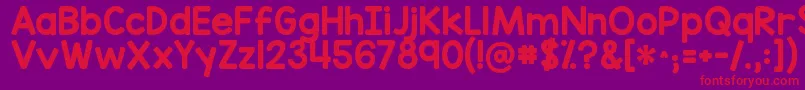 Kgredhands Font – Red Fonts on Purple Background