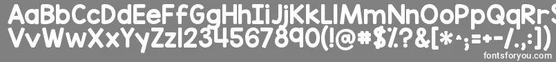 Kgredhands Font – White Fonts on Gray Background