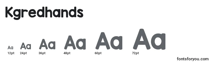 Kgredhands Font Sizes