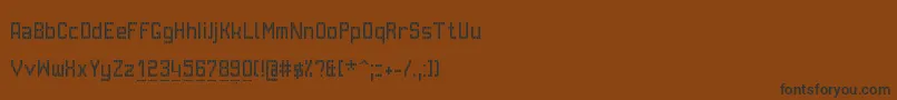 GvbBusPid-Schriftart – Schwarze Schriften auf braunem Hintergrund