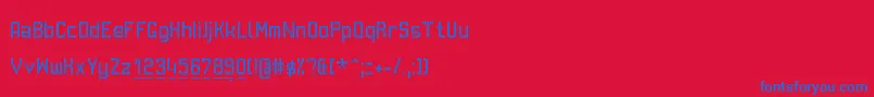 Шрифт GvbBusPid – синие шрифты на красном фоне