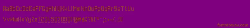 GvbBusPid-fontti – ruskeat fontit violetilla taustalla