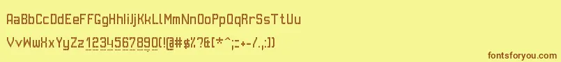 Шрифт GvbBusPid – коричневые шрифты на жёлтом фоне