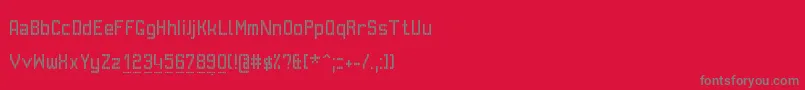 GvbBusPid-fontti – harmaat kirjasimet punaisella taustalla